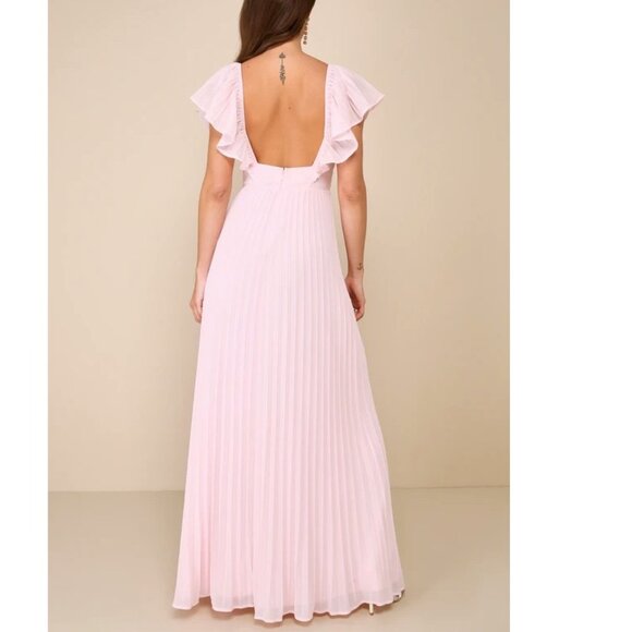 Lulu's Light Pink Maxi Dress - Picture 2 of 10